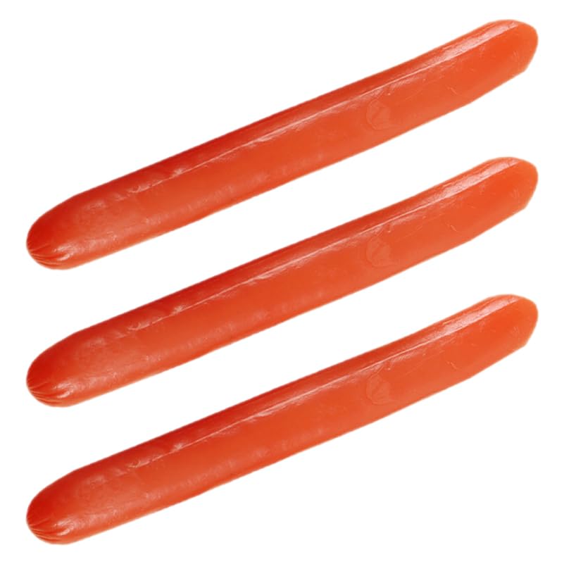 Kisangel 3Pcs Lifelike Fake Hot Dog Models Realistic PVC Sausage Props for Home Decor Kitchen...