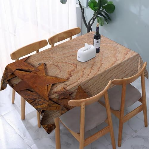 Tizhweqo Mantel Mesa Rectangular Retro, Manteles Antimanchas Estilo Rústico, 3D Impresión Mantel Impermeable Lavable para Cocina Salón Comedor, 140x200 cm Q.P1386