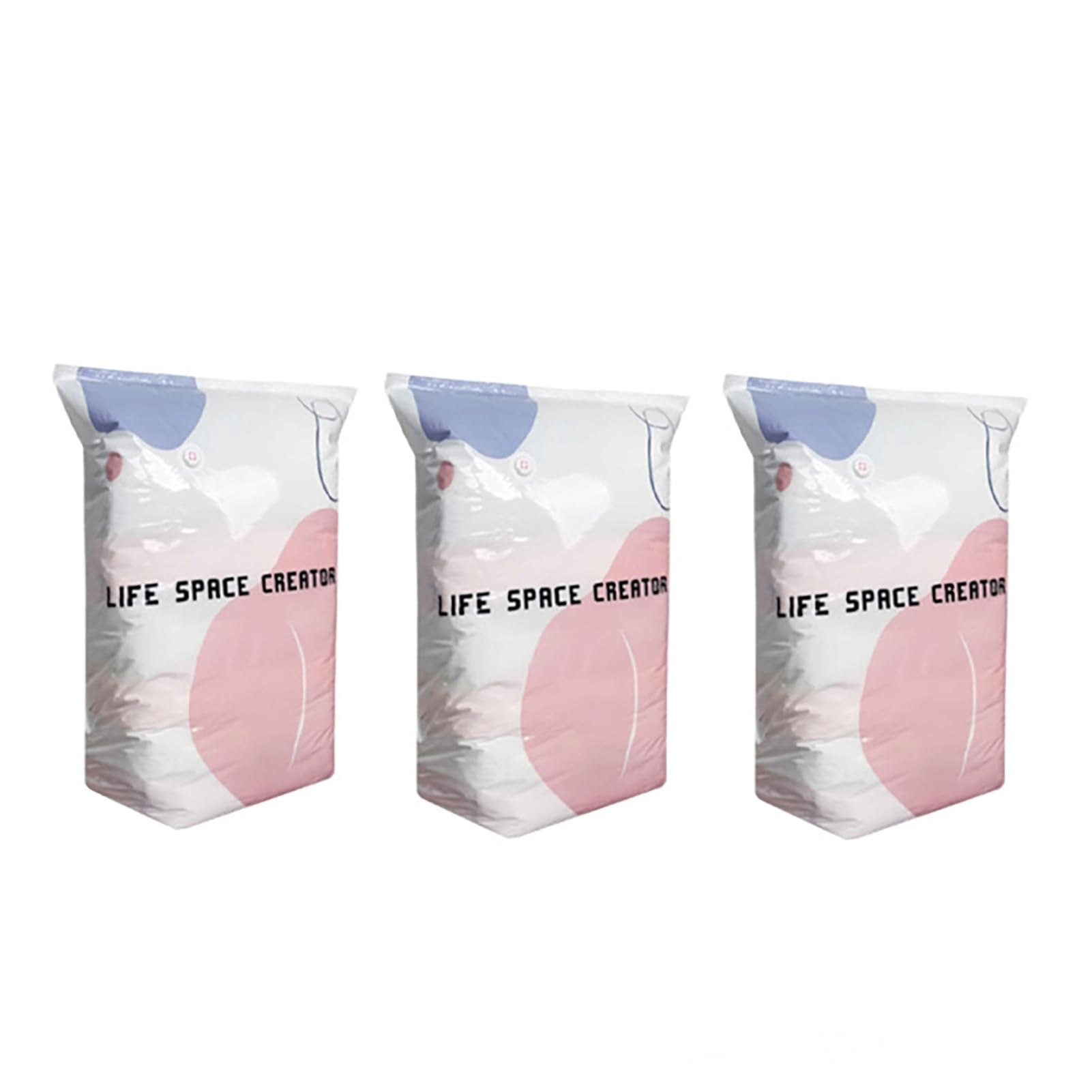 RetroNest No Pump Vacuum Storage Bags, Press and Seal Compression Bags, Reusable Large Vacuum Storage Bag Vacuums Pack Bag for Clothes, Duvets, Bedding, Travel and Home Organisation (M+L) 3L