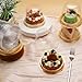 Hewnda 50 Sets Cake Box - Internal Size Diameter 4-3/8 Inch X Height 4-1/8 Inch Clear Plastic Dome Carrier - Single Cake Container Carry Reinforcement Stickers (Gold)
