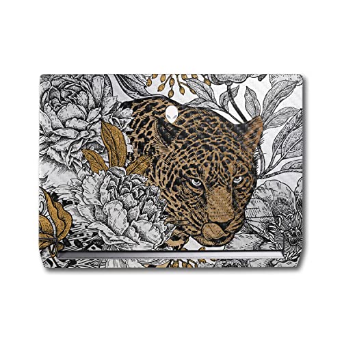 Image of MightySkins Carbon Fiber Skin Compatible with Alienware M17 R5 (2022) Full Wrap Kit - Bronzed Leopard | Protective, Durable Textured Carbon Fiber Finish | Easy to Apply | Made in The USA