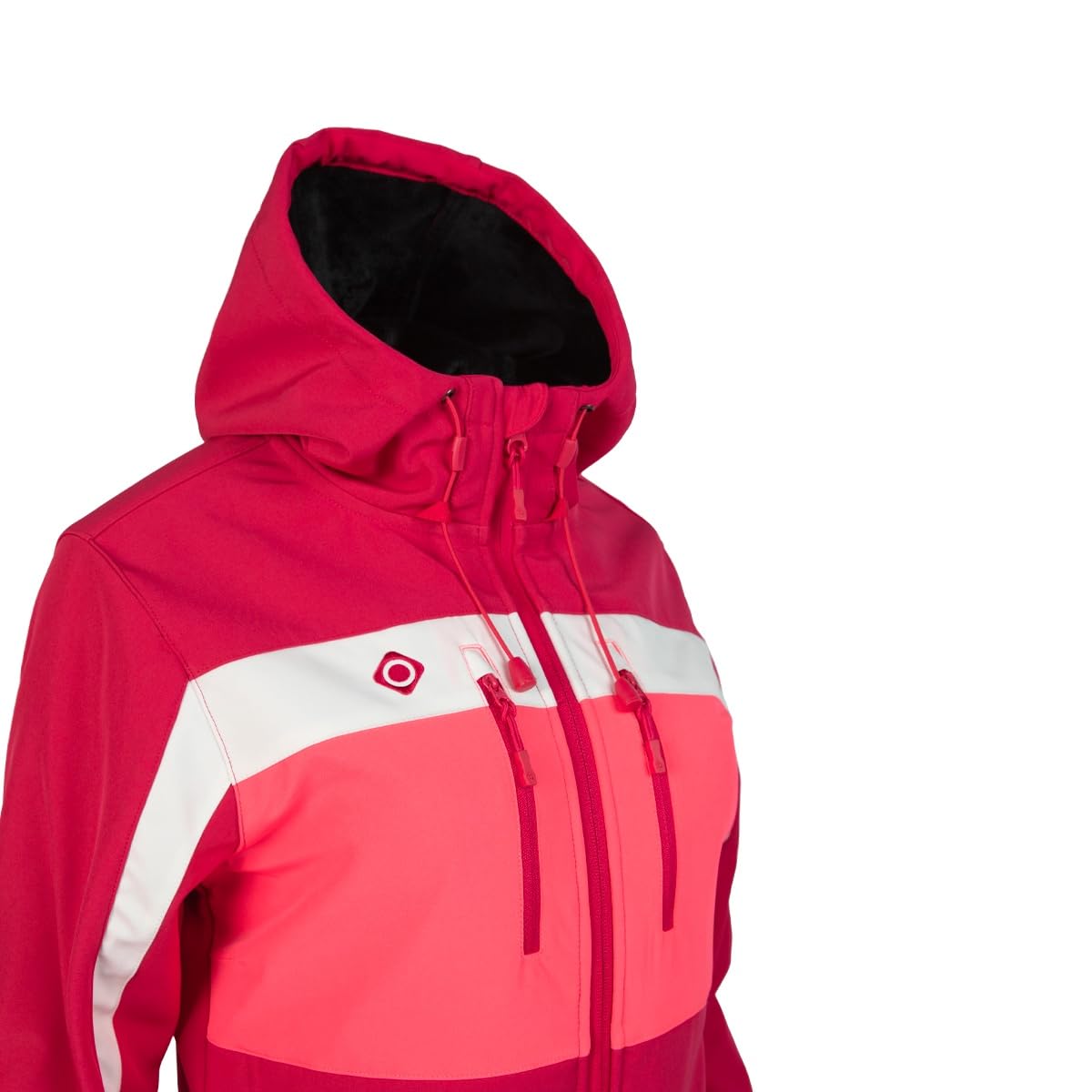 Izas Inatye Chaqueta Soft Shell AWPS para Mujer Térmica, Elástica, Cortavientos y Resistente al Agua. Capucha y Bajo Ajustables. Bolsillos con Cremallera. Interior de Pelo