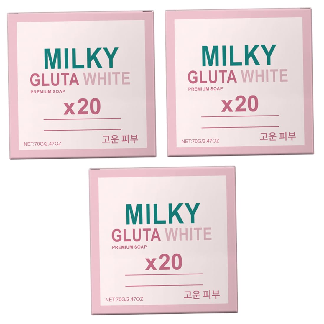 Savon éclaircissant corps et barre nettoyante douce blanchissant au glutathion Gluta 20x
