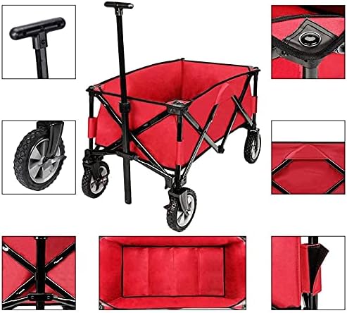 Shoppicart, Foldioutdoor Utility Wagon, Heavy Duty Garden Cart, Adjustable Handl - Shoppibeach Outdoors