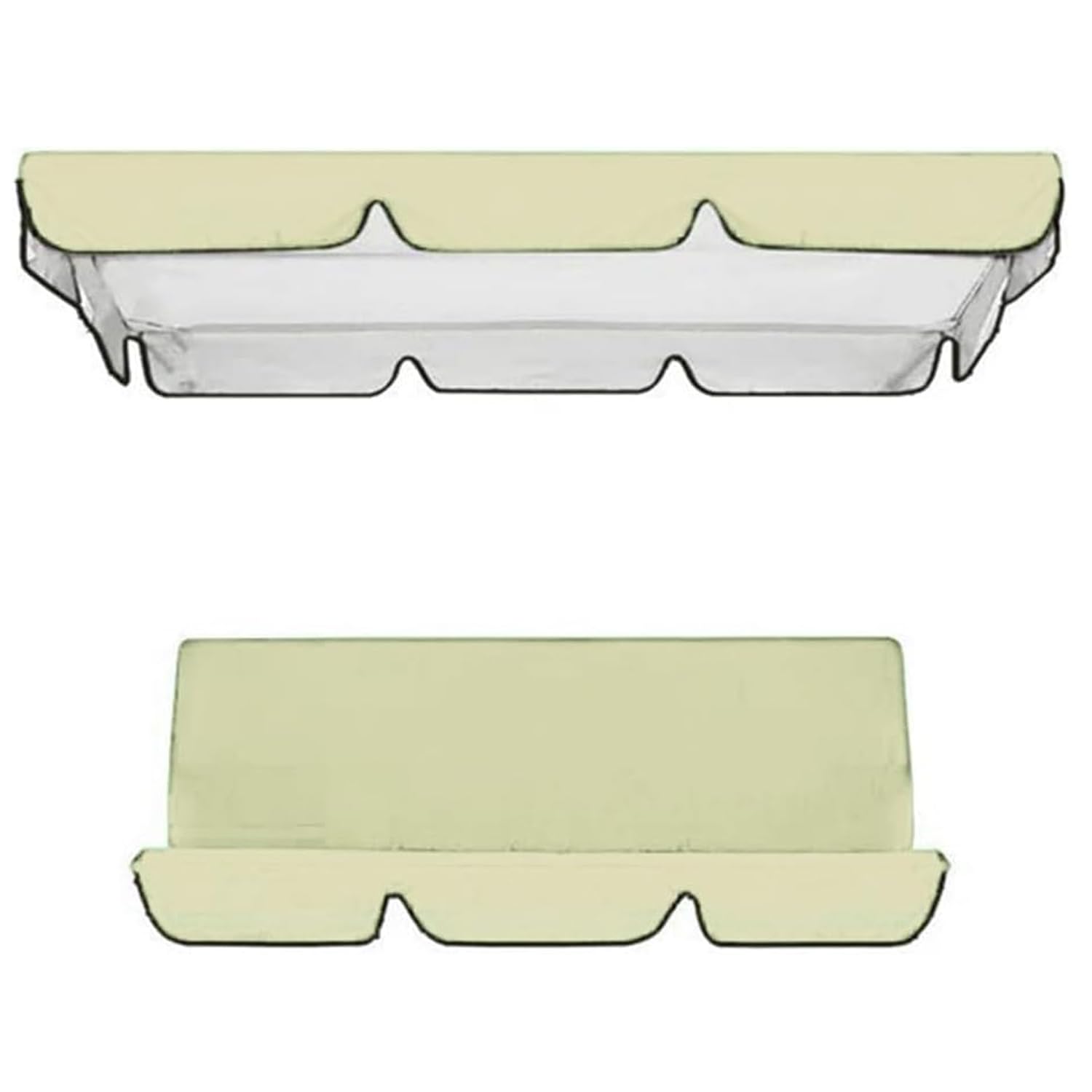 Generico Set di Ricambio per Altalena da Giardino in Tessuto Oxford 210D 3 Posti Impermeabile Resistente al Sole, per la Protezione di Mobili da Giardino