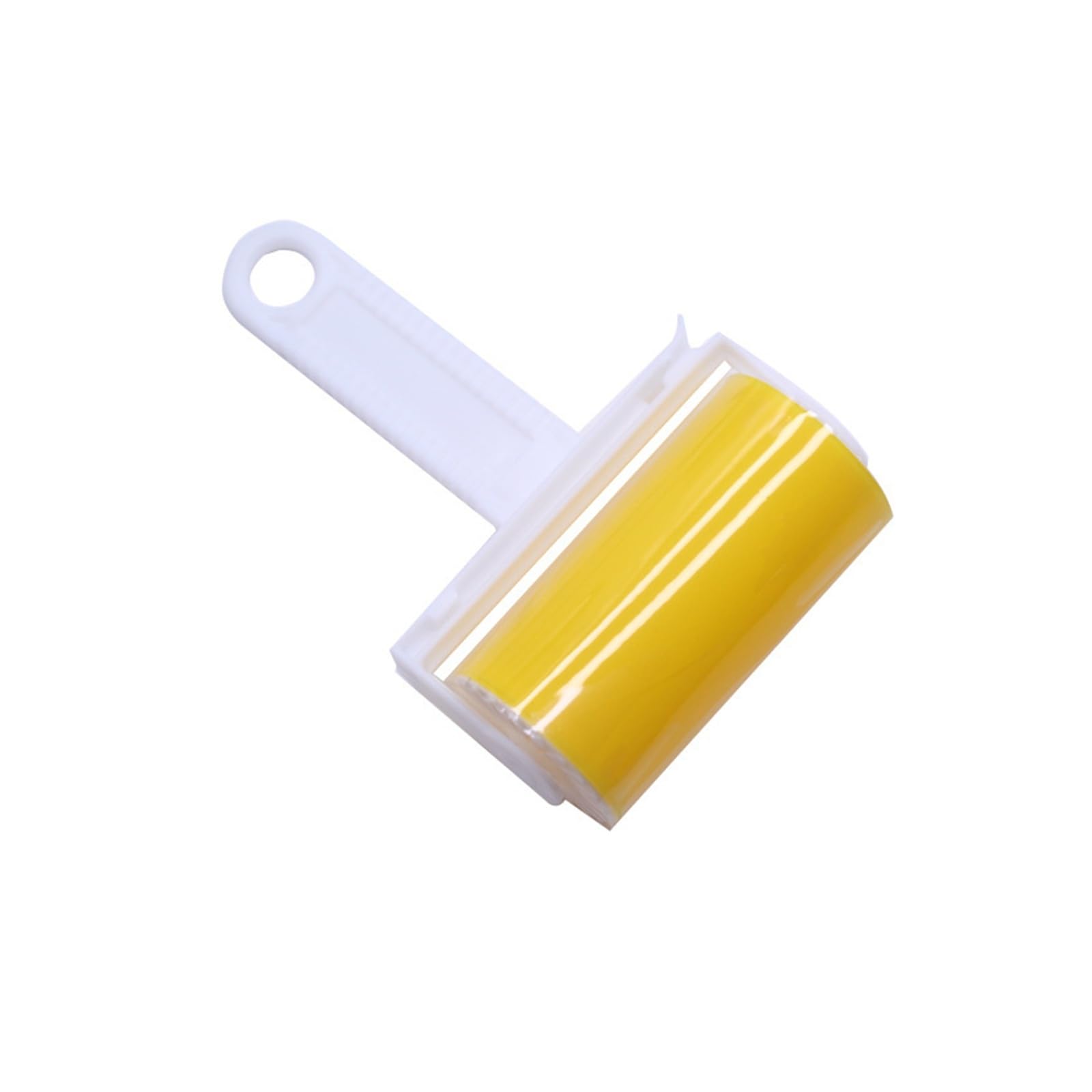 Lint roller Washable Clothes Hair Sticky Roller Reusable Portable Home Clean(Yellow no cover)