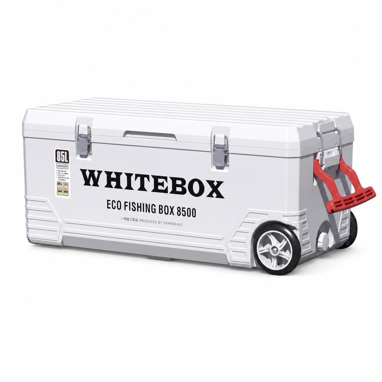 Box Ghiacciaia Pesca con Ruote, Contenitore Termico per Pescatori Sportivi,