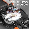 Maxlander Lawn Mowers, 2-in-1 Electric Lawn Mower Cordless,13 Inch 20V Battery Powered Lawn Mower with Brushless Motor, 5-Position Height Adjustment, 1 * 4.0Ah Battery and Charger Included