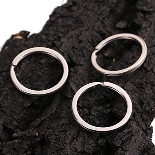 Hongtai 10 stks/partij roestvrij staal gat sleutelhanger sleutelhanger stalen ronde gespleten schattige sleutelhanger geschenken (Size : 1) - Image 6