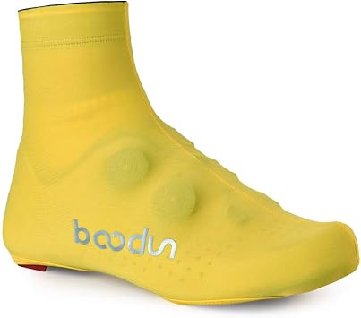 Bicycle Shoe Covers for Men Women, Elastic Breathable Road Mountain Bike Cycling Overshoes, for Time Trial And Road Racing S - XL,Yellow,S [Energy Class A]