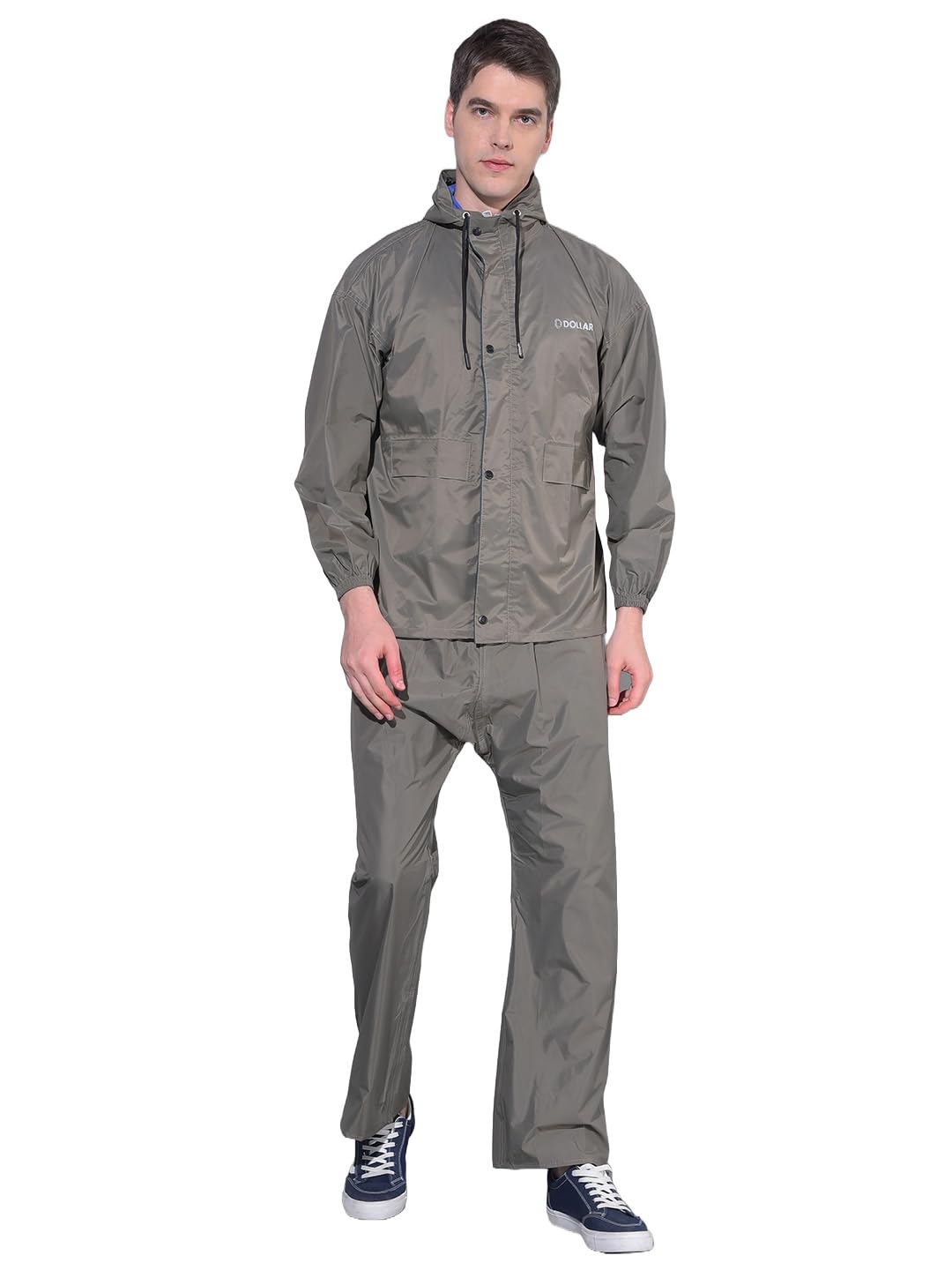 dollar Men's Waterproof PVC Raincoat Set | Zipper & Button Closure | Hood & Pocket | Full Sleeve Jacket Pant Rainwear Suit | Lightweight Leakproof Rain Protection for Outdoor, Biking, Riding-picture-37