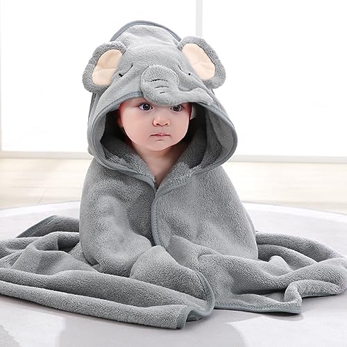 Promise Babe Baby Geschenk Set,Neugeborenen Geschenk zur Geburt Babyparty Badetuch Meilenstein Babydecke Strampler Socken Baby Holz Gehäkelt Greifling Rassel Spielzeug Foto Requisten (For Boy)