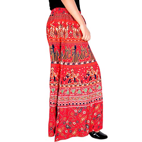 Image of Rajvila Women's Cotton Regular Fit Printed Palazzo for Women (P38NT 0007)