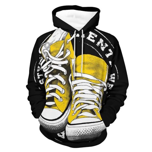 Hoodie jaune UMENG pull unisexe à capuche en taille S pour homme et femme