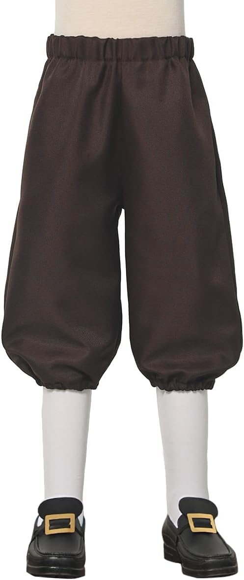 Boys Colonial Costume Set Knicker Pants Shoe Buckles White Socks Accessories for Colonial Style Boys Knicker Pants - Image 4