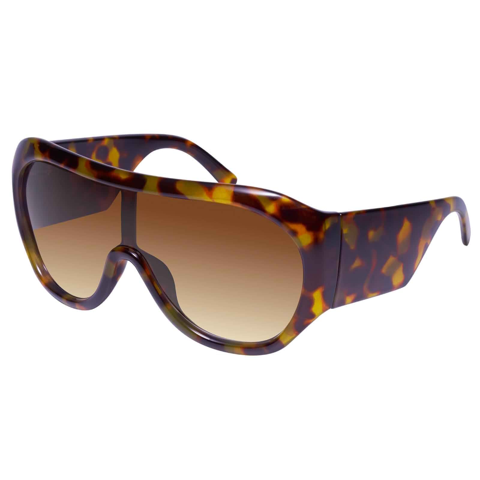 mosanana Trendy Oversized Sunglasses for Women Wrap Around Shield MS52597 Y2K Chunky Frame, UV400 Protection, Designed for Raves, Fashion Looks and Daily Outfits