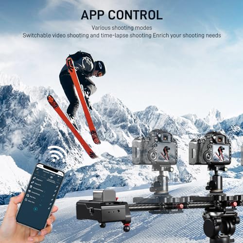 Image of GVM Motorized Camera Slider, 48'' /120CM Carbon Fiber Camera Slider with APP Control, Support Video Mode, Time Lapse Photography, Horizontal, Tracking and 120 Panoramic Shooting