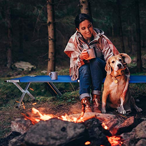 GOODS+GADGETS Faltbares Army Feldbett aus Aluminium - klappbares Campingbett & Gästebett (Schwarz)
