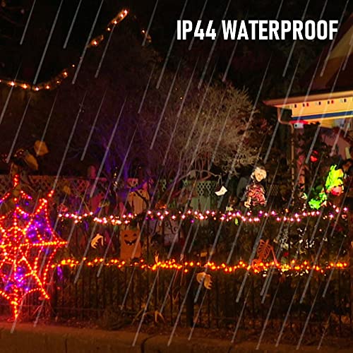 Image of Dazzle Bright Halloween Fairy String Lights, 20FT 60 LED Copper Wire Battery Operated Waterproof Lights, Halloween Decorations for Indoor Home Outdoor Patio Yard Party Decor (Purple and Orange)