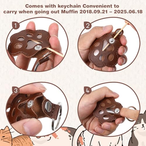 6 Stück Schlüsselanhänger für Tierhaare Tierhaar Erinnerung Personalisierte Aufbewahrungsbox Tierhaare Katze Pfote Keychain Schlüsselring Haustier Gedenk Kreatives Gedenkgeschenk für Tierliebhaber