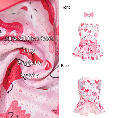 Image of CuteBone Dog Mesh Dress Puppy Sundress Pet Outfit Summer Fashion for Small Dogs Girl Cat Clothes