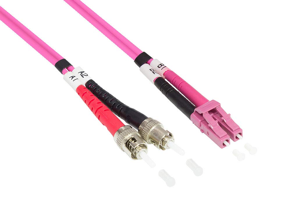 Patchkabel LWL Duplex OM4 (Multimode, 50/125) LC/ST, 1m, Good Connections®