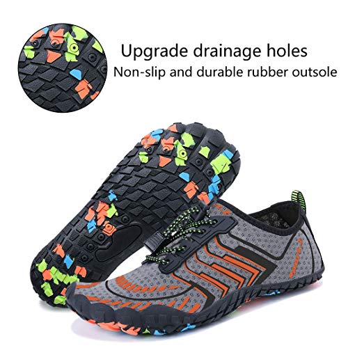 Image of MAYZERO Water Shoes Men Women Swim Surf Shoes Beach Pool Shoes Wide Toe Hiking Aqua Shoes Winter House Slippers