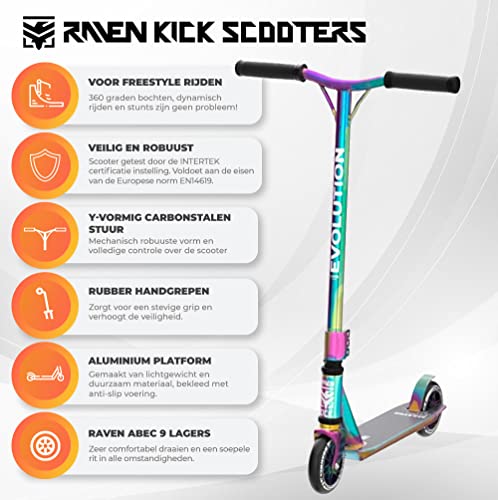 Raven Professionele Skate Stuntstep Stadsstep/Freestyle City Street Scooter | Abec 9 Kogellagers | Ultra High… - Afbeelding 3