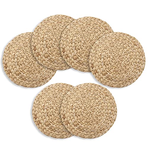 Yangqihome natural hand-woven water hyacinth placemats,…