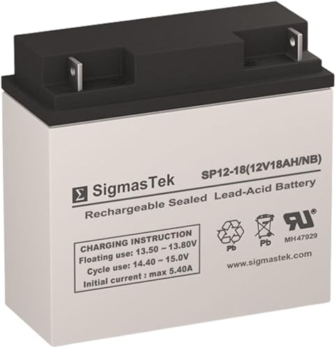 PS-12180-NB Batería de repuesto SLA de 12 voltios y 18 AmpH con terminal NB