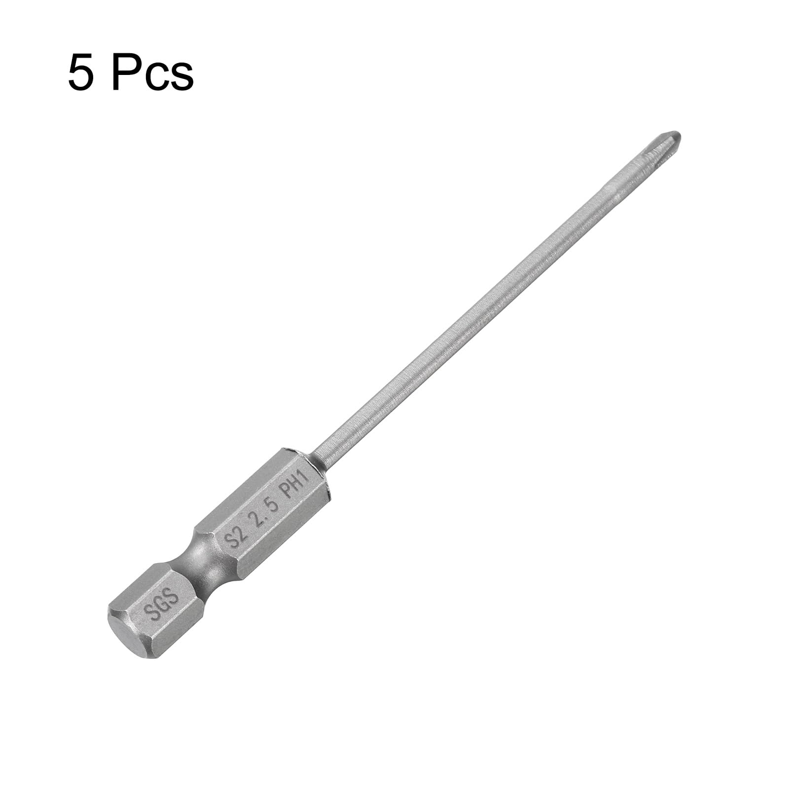HARFINGTON PH1 Kreuzschlitz-Bits 5 Stück – Magnetisch, S2-Stahl, 75 Mm, Für Schraubendreher & Akkuschrauber (Industriequalität)