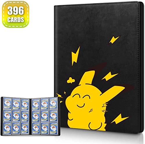 Cpano Livre de Stockage de Carte pour Pokemon Trading Carsd/Yugioh Cards,Peut contenir jusqu'à 396 Cartes. Reliure Album Compatible avec 22 Pages Premium à 18 Pochettes (Dessin animé)