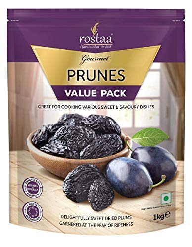 Image of rostaa Dried Prunes Value Pack, Pouch,1 Kg