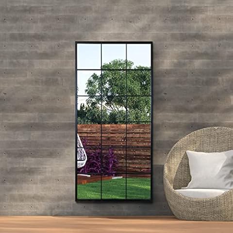 MirrorOutlet Genestra Black Garden Wall Mirror Cover