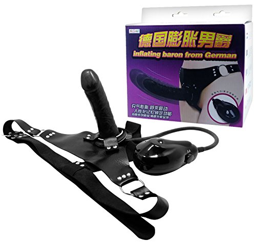 Gode gonflable ceinture noir télécommande contre la routine intime