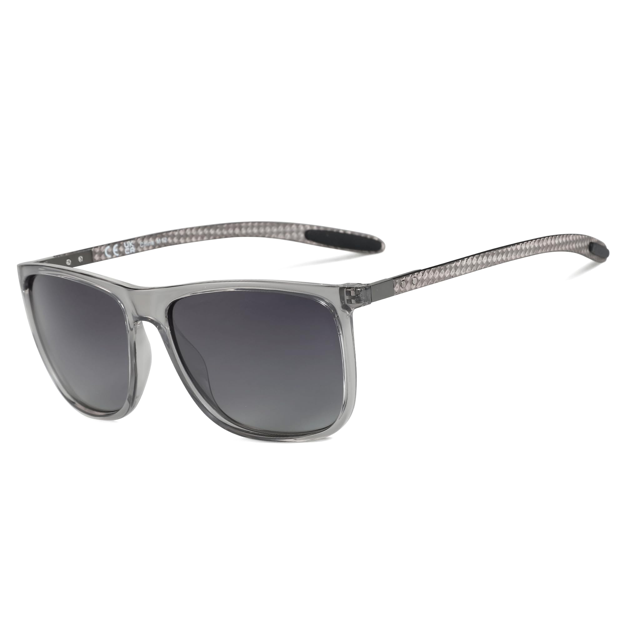 ZENOTTIC Gafas de sol polarizadas cuadradas para hombres Ultraligeros de fibra de carbono Gafas de sol de conducción Pesca Golf Deportes Protección UV400