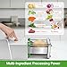 Sopito French Fry Cutter Electric - Stainless Steel Vegetable & Fruit Chopper with 1/2 & 3/8 Inch Blades for Potatoes, Carrots, Cucumbers & Onions