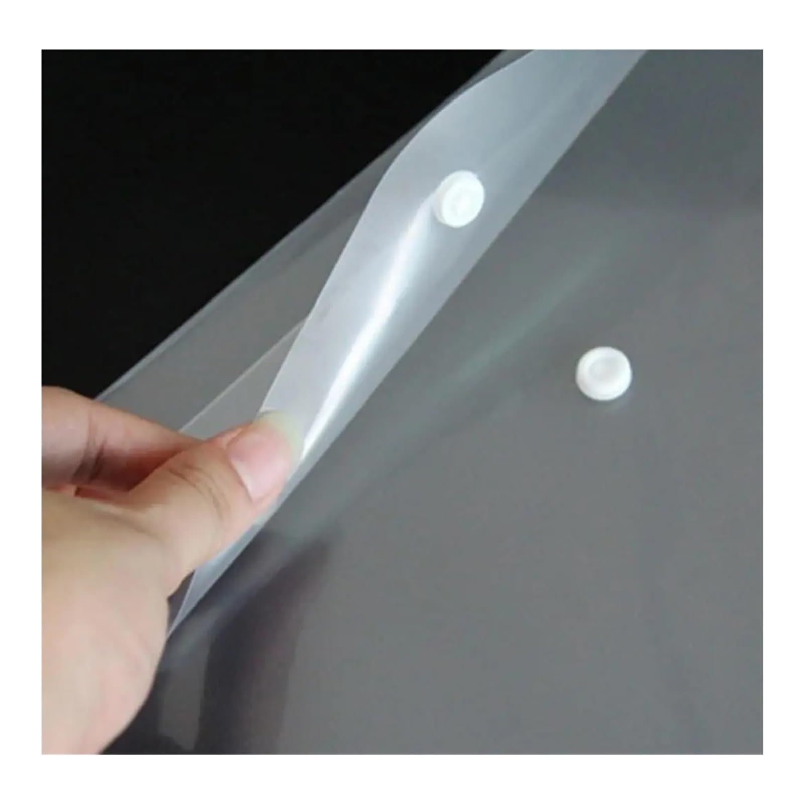 Cartelline Trasparenti 20 buste in plastica trasparente, con chiusura a scatto, cartelline impermeabili for la scuola, l'ufficio, casa, il formato A4