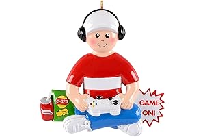 MAXORA Personalized Gamer Boy Christmas Ornament - Make Christmas Spectacular with This Gamer-Themed Decoration