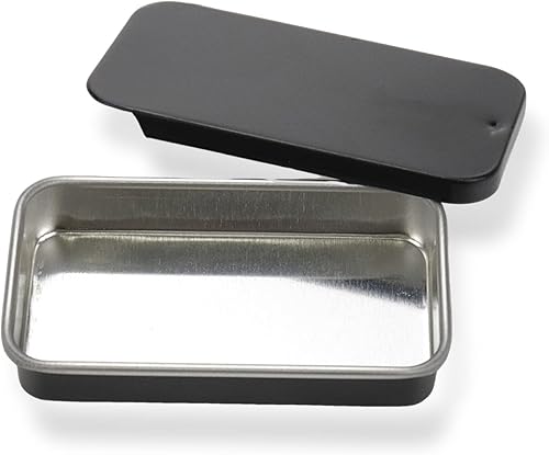 Miniatura 5 de Coshar 20 mini contenedores de lata deslizantes, caja rectangular portátil para almacenamiento de manualidades, bálsamos labiales y perfumes sólidos