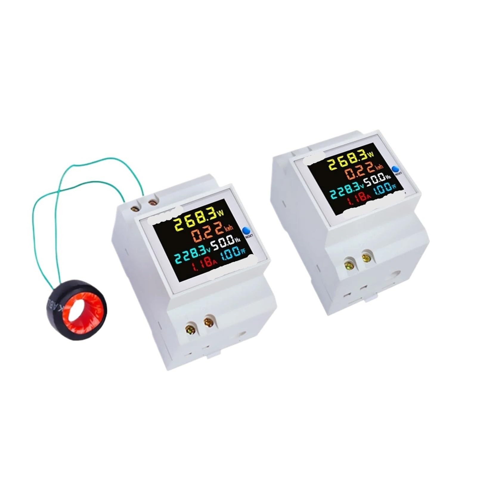 1 misuratore di energia monofase AC 40-300 V 100 A (40-300 V CT esterno)