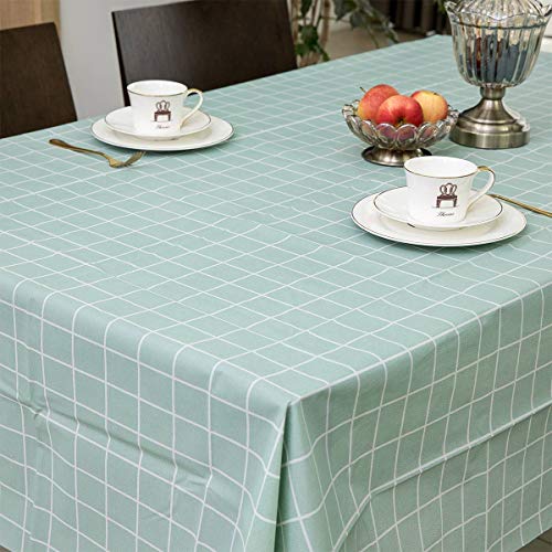Sedioso Heavy Duty Plastic Tablecloth,(6 Pack) 3 Times Thickness Oil-Proof/Waterproof Rectangle Plaid PEVA