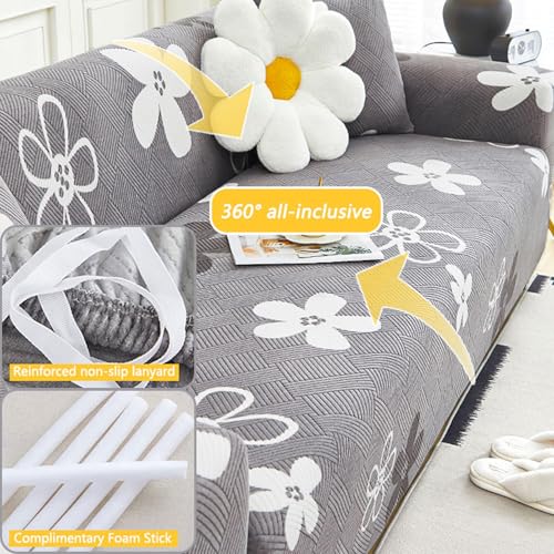 Housse de canapé en velours noble avec finitions élastiques invisibles - 8