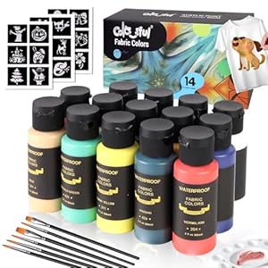 Colorful 14 Farben Textilfarben Set