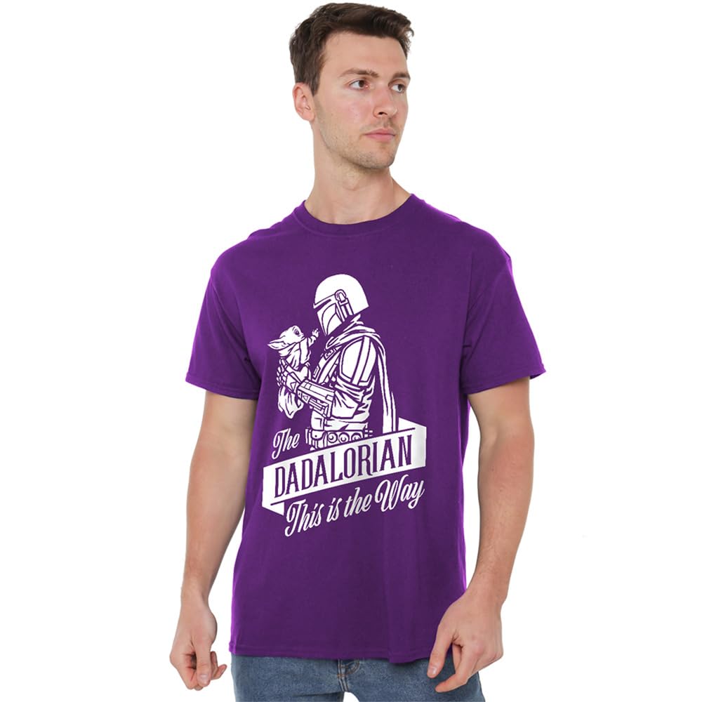 Star Wars Father's Day The Dadalorian Mandalorian Unisex T Shirt, Purple, X-Large