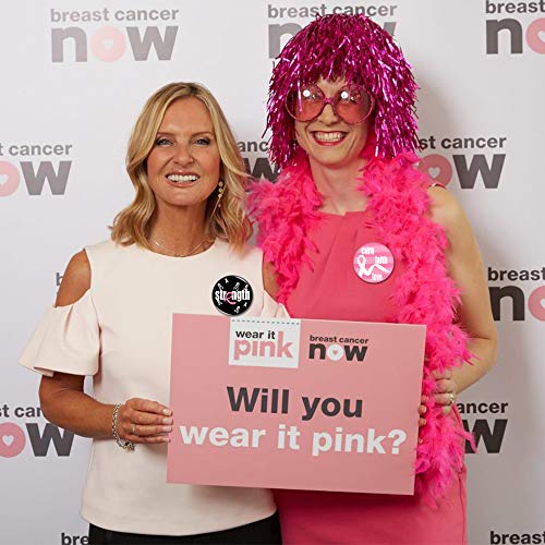 Pink Breast Cancer Awareness Novelty Buttons Badge Decorations,Jewelry,Pins,12 Various Designs - 24 Pieces 7