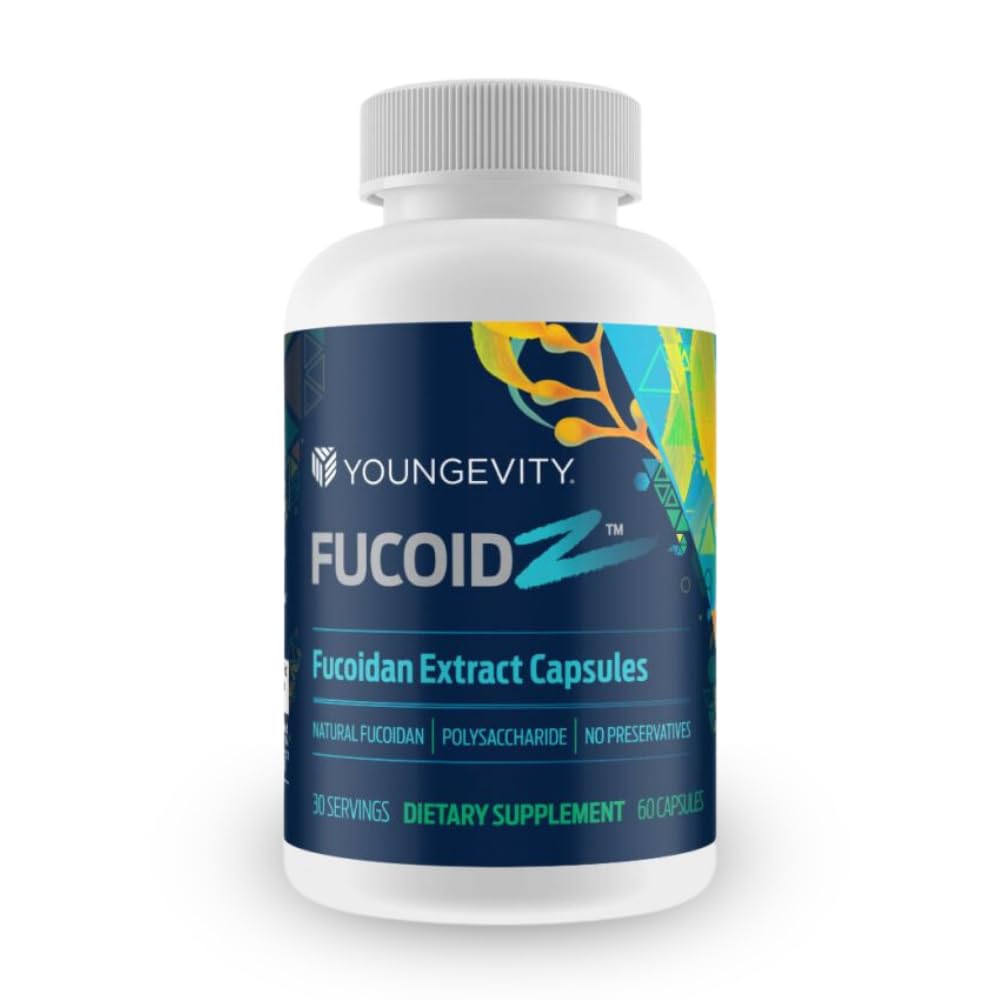 Youngevity FucoidZ - Pure Organic Maritech Fucoidan Extract & Cofactors (Vitamin C, Zinc, Elderberry + Botanical Blend) - Immune Support - Super Antioxidant - 60 Capsules