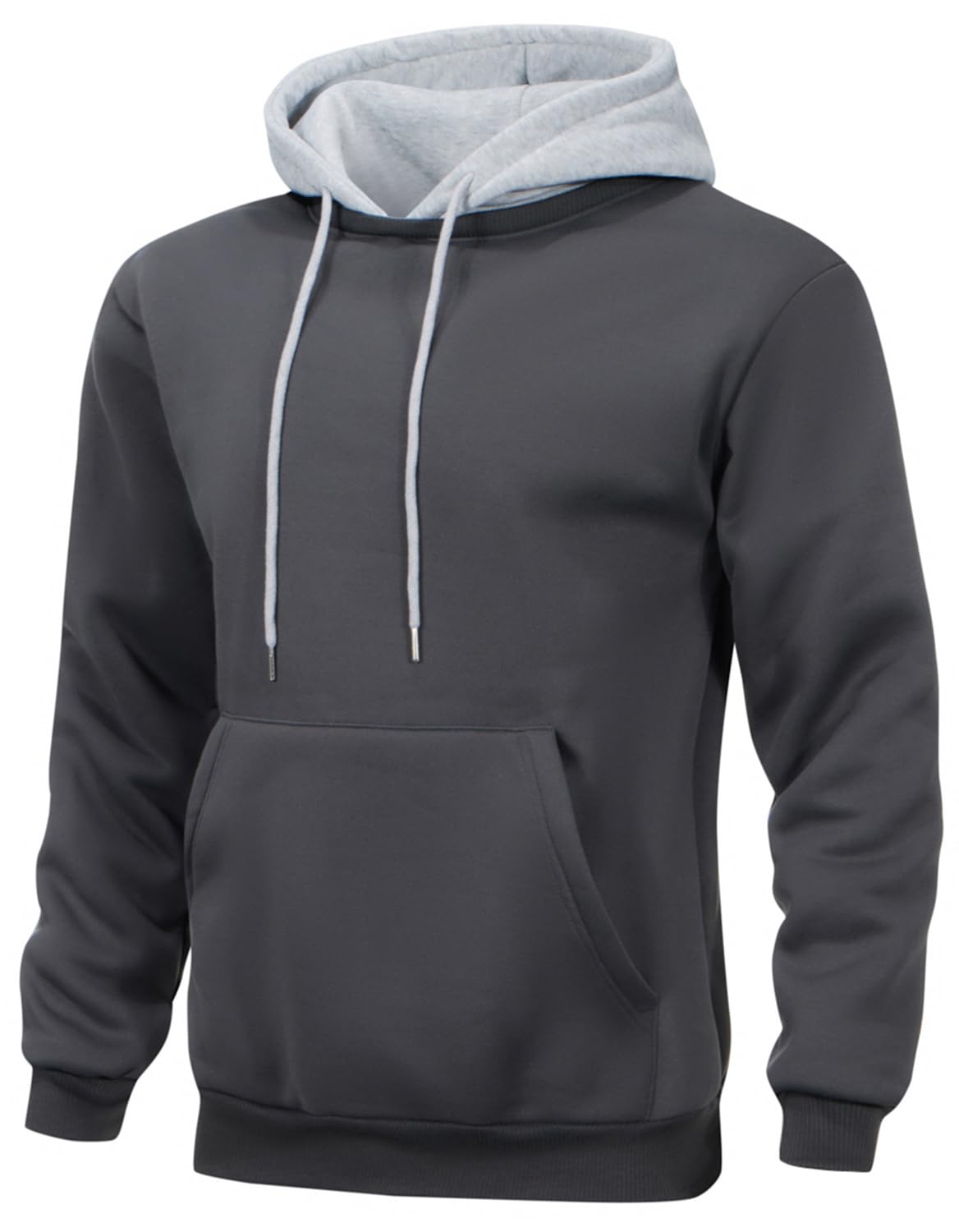 comefohome Hoodie Herren Pullover Langarm Sweatjacke Kapuzenpullover Farbblock Sweatshirt