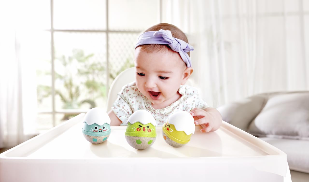 Hape Happy Hatchlings Wobble Rattles, White, E0124