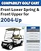 Club Car Precedent Front Bushing for 2004-Up Precedent, 102289901 Golf Cart Suspension Kit Front Lower Spring & Upper A Arm Polyurethane Bushings and Sleeves